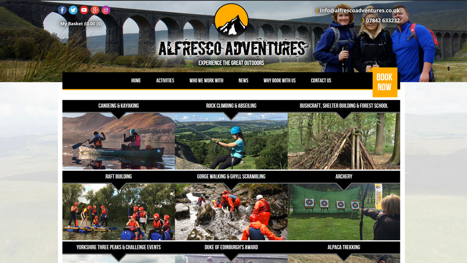 desktop view of responsive ecommerce site
